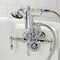 Kingston Brass CA8T1 3-3/8" Tub Wall Mount Clawfoot Tub Faucet with Hand Shower, Polished Chrome CA8T1 - alternate 3